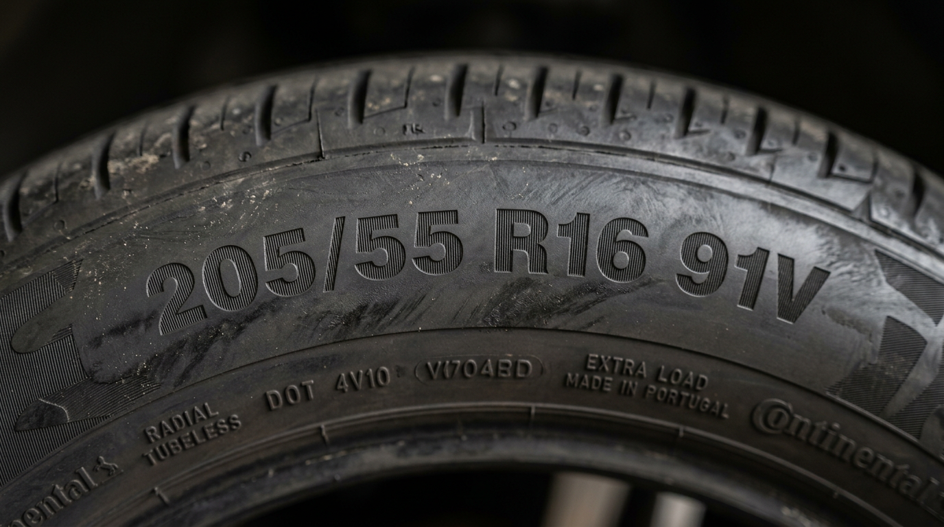 read tyre sidewall markings (size, load speed) — uk mot quotes Tyre Fitters